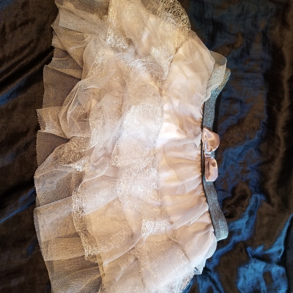 Silver Ruffle Skirt